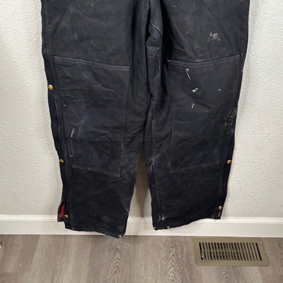 Carhartt Men's Black Arctic Dungarees Yukon Extremes Zip Front Overall Sz 36x34 - Picture 4 of 16